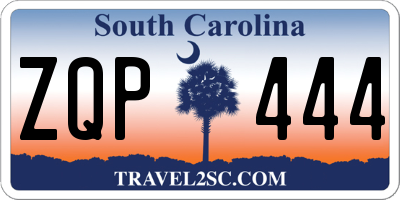 SC license plate ZQP444