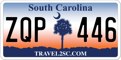 SC license plate ZQP446