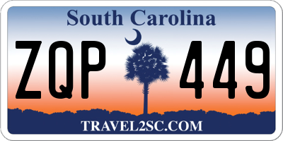 SC license plate ZQP449