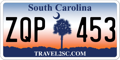 SC license plate ZQP453