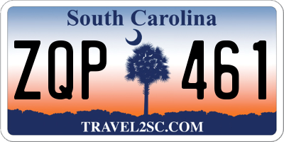 SC license plate ZQP461