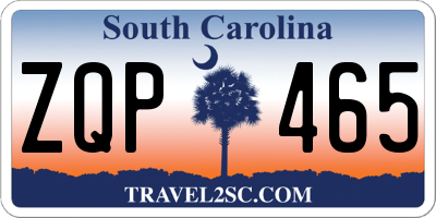 SC license plate ZQP465