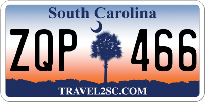 SC license plate ZQP466