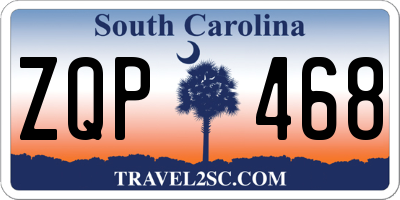 SC license plate ZQP468