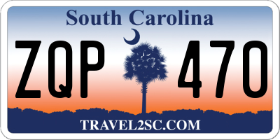 SC license plate ZQP470