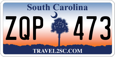 SC license plate ZQP473