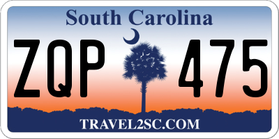 SC license plate ZQP475