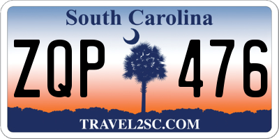 SC license plate ZQP476
