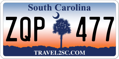SC license plate ZQP477