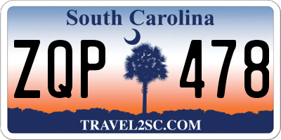SC license plate ZQP478