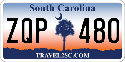 SC license plate ZQP480