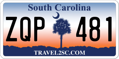 SC license plate ZQP481