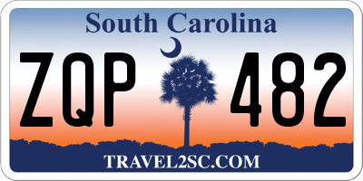 SC license plate ZQP482
