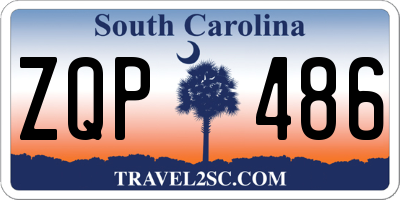SC license plate ZQP486