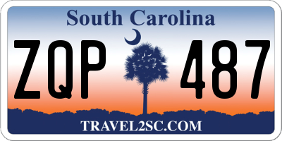 SC license plate ZQP487