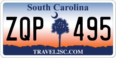 SC license plate ZQP495