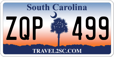 SC license plate ZQP499