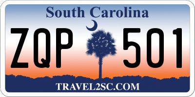 SC license plate ZQP501