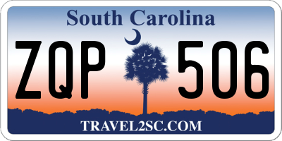 SC license plate ZQP506