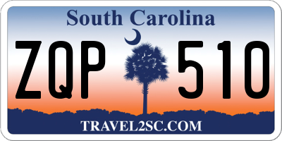 SC license plate ZQP510