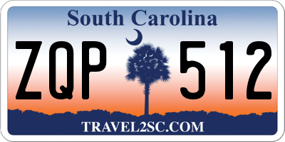 SC license plate ZQP512