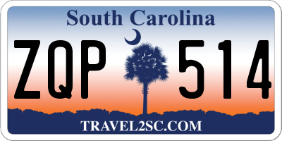 SC license plate ZQP514