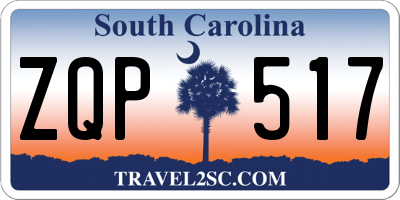 SC license plate ZQP517