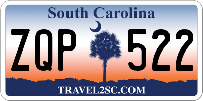 SC license plate ZQP522