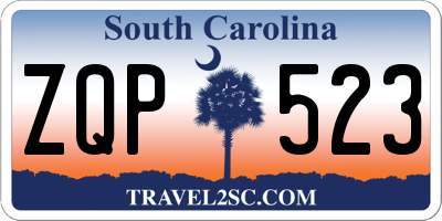 SC license plate ZQP523