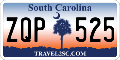 SC license plate ZQP525