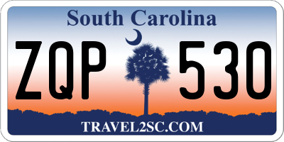 SC license plate ZQP530