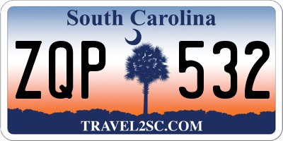 SC license plate ZQP532