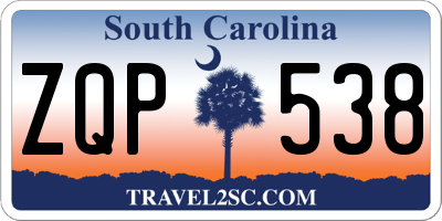 SC license plate ZQP538
