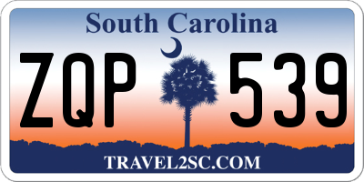 SC license plate ZQP539