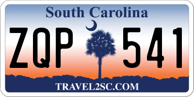 SC license plate ZQP541