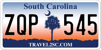 SC license plate ZQP545