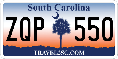 SC license plate ZQP550