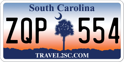 SC license plate ZQP554