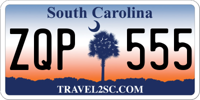 SC license plate ZQP555