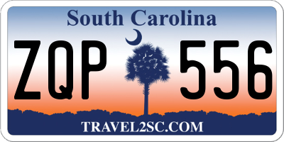 SC license plate ZQP556