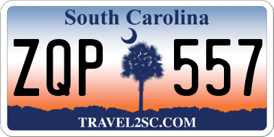 SC license plate ZQP557