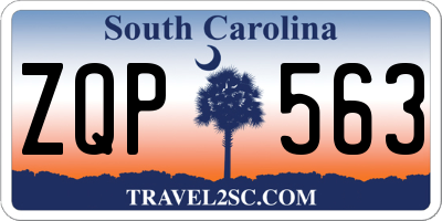 SC license plate ZQP563