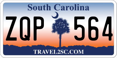 SC license plate ZQP564