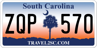 SC license plate ZQP570
