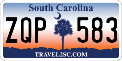 SC license plate ZQP583