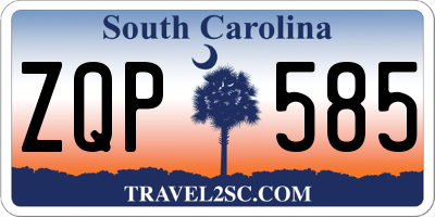 SC license plate ZQP585