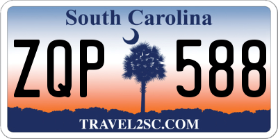 SC license plate ZQP588