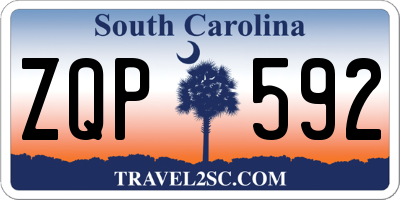 SC license plate ZQP592