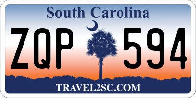 SC license plate ZQP594