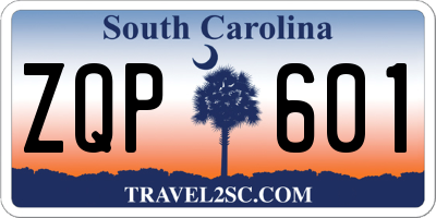 SC license plate ZQP601